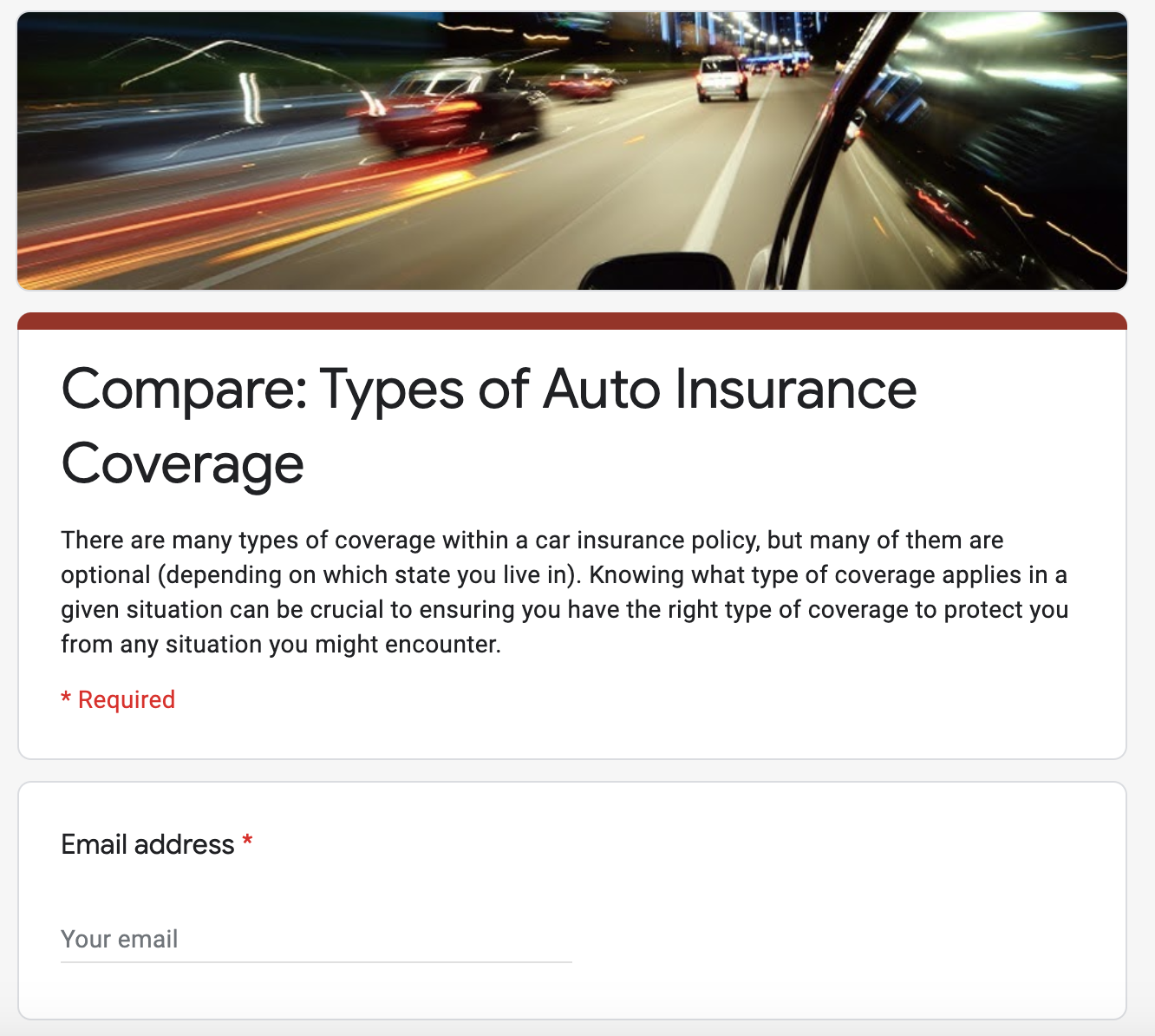 Virtual Adaptation COMPARE Types of Car Insurance Blog